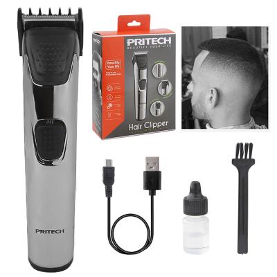 China PRITECH Commercial Private Label USB Electric Rechargeable Hair Trimmer IPX6 Cordless Waterproof Hair Clipper for sale