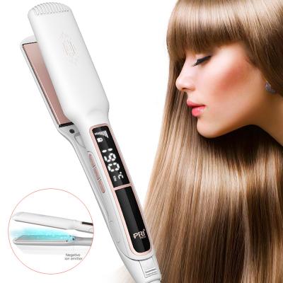 China Global Electric Ionic Temperature Control Flat 5 Voltage Ceramic Coating Hair Straightener PRITECH Flat Iron for sale