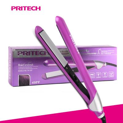 China Commercial PRITECH Customized Good Quality Parts Individual Locking System Korean Style Flat Iron Hair Straightener for sale