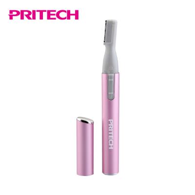 China PRITECH 2018 Hot Sale Personal Care Lady Battery Operated Electric Eyebrow Trimmer Sharp for sale