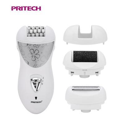 China Commercial Waterproof PRITECH IPX7 High Quality Multi Color Rechargeable 4 in 1 LADY SHAVER SET Electric Hair Removal Woman Shaver for sale