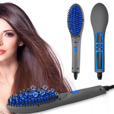 China PRITECH Household New Products PTC Heater Electric Fast Ionic Hair Straightener Brush for sale