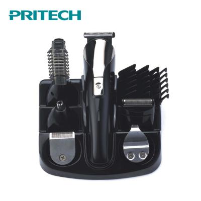 China Popular Household PRITECH DC Motor 6 In 1 Rechargeable Men Hair Clippers Set for sale