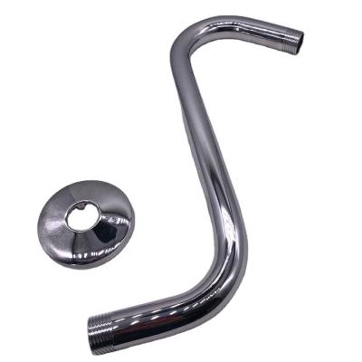 China Without Diverter Chrome High Rise Shower Arm With Flange for sale