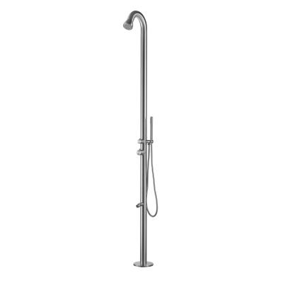 China Without Sliding Bar Outdoor Free Standing 316 Stainless Steel Portable Shower Panel for sale