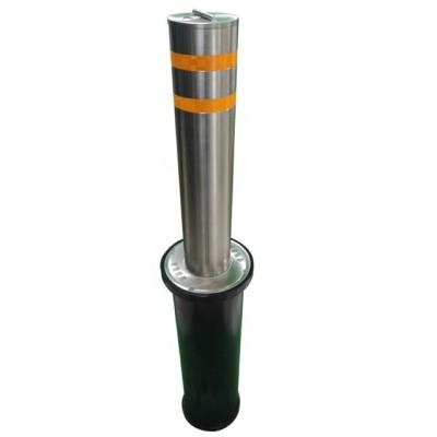 China Stainless Steel Manual Rising Bollards Manual Telescopic Bollards 600-1000mm Height for sale