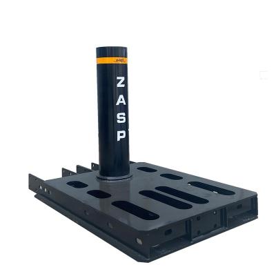 China 1100L*1800W*1300Hmm Zwart ISO 22343-1 2023 ondiepe berg vast ingebedde bollard voor anti-terroristen Te koop