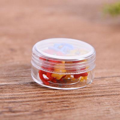 China Skin Care Cream 10ml Small Clear Plastic Clips Container Vapor Coil Jar Eye Cream Ointment Jars for sale