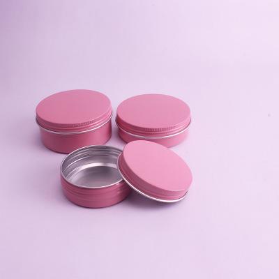 China 60ml 100ml 150ml Tin Metal Jar Containers Mask Tin Aluminum Single Pink Cosmetic Box For Skin Care Cream for sale