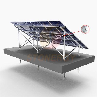 China 1MW PV Ground Aluminum Ground Solar Panel Mounting System Mounting Structure Solar Plant ST-GMS for sale