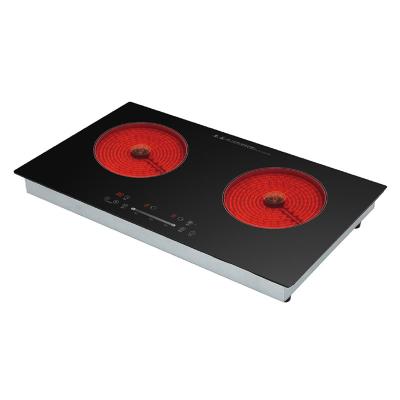 China Hotel Low Price 2 Burners 4000W Electric Infrared Induction Cooker for sale