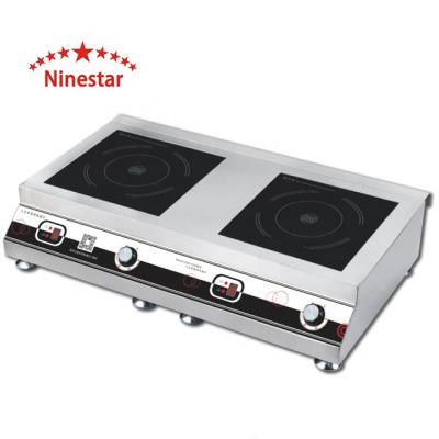 China Hotel Ninestar NS.A-218A1 Double Burner Electric Stove, 5000W Hot Plate Portable Stainless Steel Induction Cooktop Countertop for sale