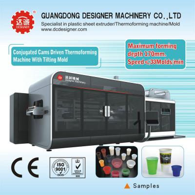 China Máquina inclinable de Thermoforming del molde de la taza plástica auto en venta