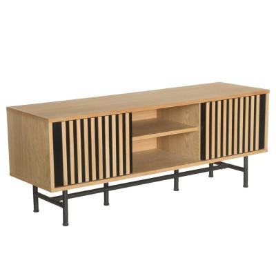 China Home Furniture Style Modern Metal Cabinet Leg Wood Console Modern TV Living Sideboard High Gloss for sale