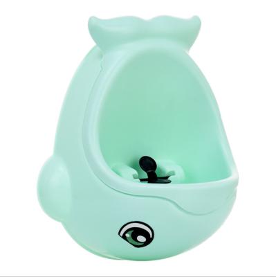 China Easy To Clean Cute Cartoon Whale Baby Potties Children Kids Forming Urinal Plastic Potties For Baby Boy Wall Mounted Hanging for sale