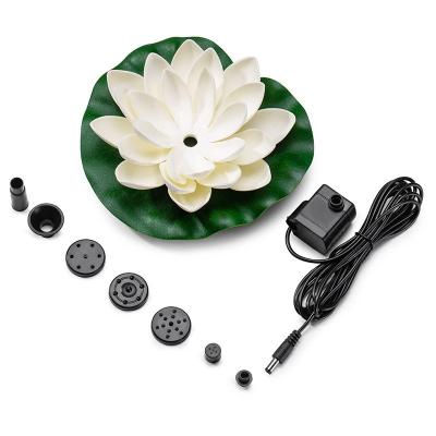 China Energy Saving Energy Save Water Pump Fountain 7V 1.2W Solar Energy Lotus Flower Water Fountain Artificial For Garden Pool Decoration for sale