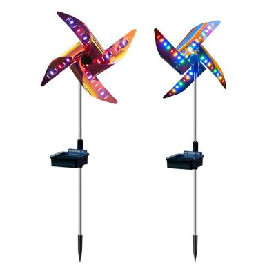 China Solar Powered Solar Powered Outdoor Windmill Decoration RGB Sunlight Lamp Multicolor Creativity LED Light for Yard Garden Park for sale