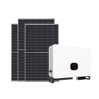 China 3KW 5KW 10KW 8KW 15KW 20KW 33KW 50KW Industrial Solar Power System On-grid Monocrystalline Solar Panel System for sale