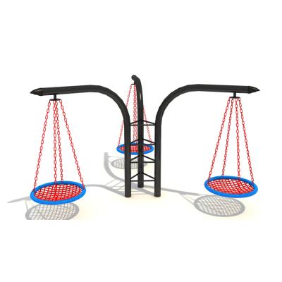 China Park Most Popular Garden Kids Metal Swing Set Outdoor Playground for sale