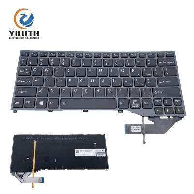 China New Replacement Notebook Laptop Capacitive Keyboards For Fujitsu P727 P728 Backlight Wholesale for sale