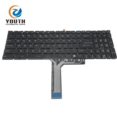 China New Replacement Notebook Laptop Capacitive Keyboards For MSI GE62/GT62/GE72 White Backlit Wholesale for sale