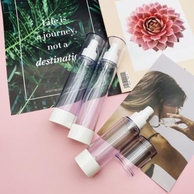 China Cosmetic Manufacturer White AS Plastic Travel Vacuum Bottle Lotion Spray Bottle Toner Spray Empty Water Bottle for sale