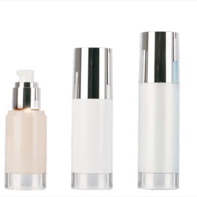 China 50ml 60ml 80ml Reusable Eco-Friendly White Empty Plastic Cosmetic Packaging Airless Container Serum Lotion Pump Bottle for sale