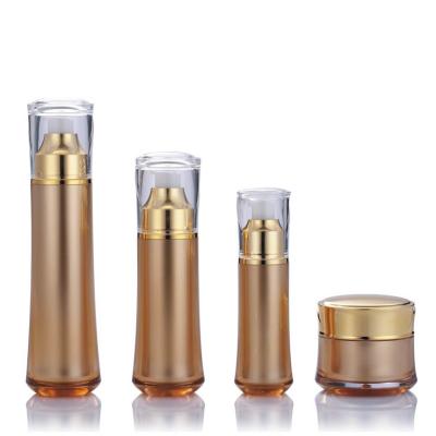 China Package Liquid (Empty Spray Lotion Bottle Toner Refill Kit Bottle Press Small Travel Spray Lotion Gold Essence for sale