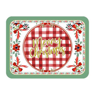 China Christmas Sustainable Place Mat Leather Retro American Western Creative Home Bowl Mat Heat Insulation Table Mat Place Mat Coaster for sale