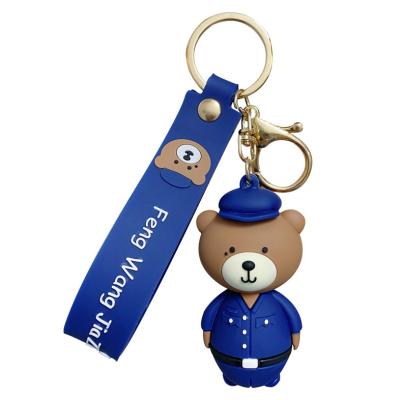 China Cute Bear Teardrop Mole Bear Key Chain Pendant Lovers Stick Doll Key Chain Ornaments Cartoon Small Gifts for sale