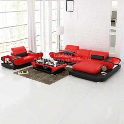 China Sectional Sofa Genuine Leather Sofas , White Leather Sofa L Shape 2014 for sale