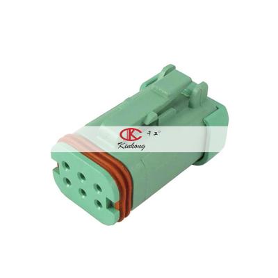 China 6 Pin Receptacle Series Female Green Waterproof DT Series Automotive Auto Socket DT16-6S-KP01 for sale