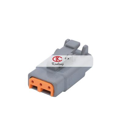 China DTM06-3S+WM-3S DTM04-3P+WM-3P 3 Way Automotive Waterproof Plug Automotive Connector With Chain Terminal for sale