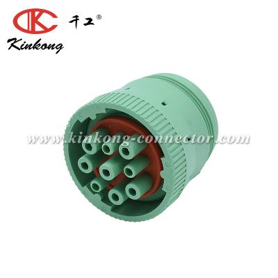 China 9 Pin Automotive Male Green Waterproof Automotive Wire Electrical Connector HD16-9-1939S-P080 for sale