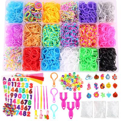 China Colorful Metal Alloy Rainbow Bands Jewelry Bracelet Making Sets DIY Toys Bracelet Kit for sale