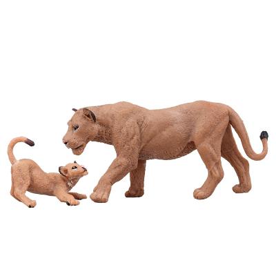 China Plastic Educational Plastic Mini Forest Zoo Realistic Lion Model Toy Set of PVC Safari Animal Toys Figures Learning for sale