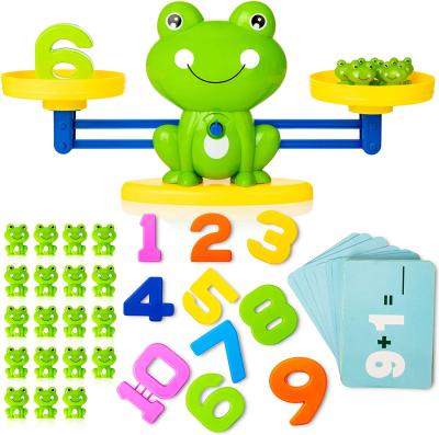 China ABS Plastic Children's STEM Balance Puzzle Math Games Educational Frog Blance Counting Toys for sale