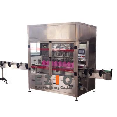 China Servo Motor Control Piston EFL-P400 High Precision 4 Nozzles Liquid Filling Machine for sale