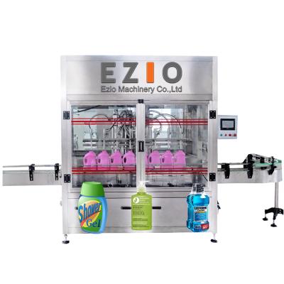 China Automatic filling machine gel shower body butter bottle shampoo hotel air freshener servo motor control piston spray line/mouthwash bottling machine for sale