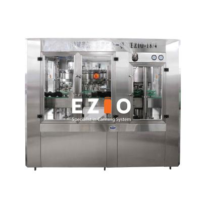 China Company tour Ezio-12-4 Fullpak craft beer carbonated drink drinks canning machine / aluminum can filling and seaming machine for sale