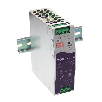 China Taiwan MEANWELL WDR-120 WDR-120 Series 12V~48V 10A~2.5A 120W DIN RAIL Change Single Output Industrial Power Supply for sale