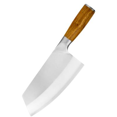 China Sustainable Popular Stainless Steel 4cr13 8 Inch Kitchen Cleaver Cutting Knife With Wooden Handle for sale