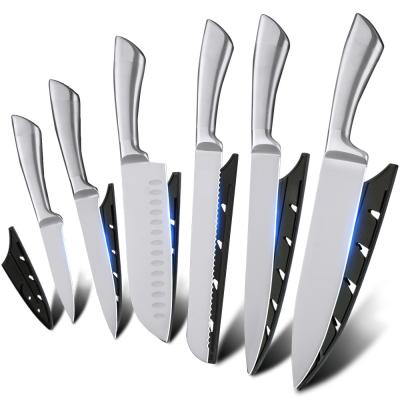 China Xingye Sustainable Wholesale 6 Pieces Stamped High Quality 3Cr13 Stainless Steel Kitchen Knife Set for sale