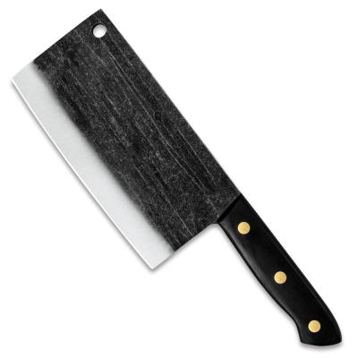 China Full Forged Tang Wooden Handle Butcher Chopping Stainless Steel Cleaver Knives Chef Knife Handmade Viable High Quality Custom for sale