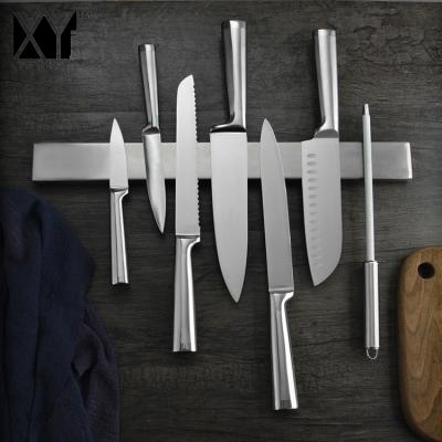 China Durable Modern Sleek Large Powerful Magnetic Kitchen Knife Block Stainless Steel Knife Block for sale