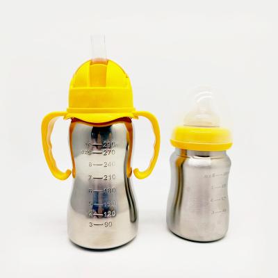 China BPA Free Unbreakable Stainless Steel Feeder Bottle Sipper Infant Cup for sale