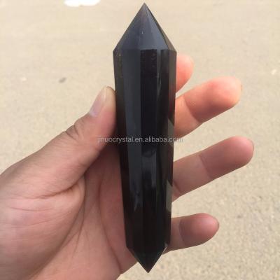 China Wholesale Natural China Vogel Style Clear Quartz Crystal 24 Sides Wand Point For Gifts for sale