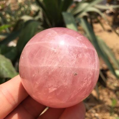 China Wholesale Custom Natural Healing Crystal Rose Quartz Sphere Ball from China for Decoration for sale