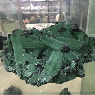 China China Ghost Quartz Crystal Natural Green Ghost Crystal Cluster for sale