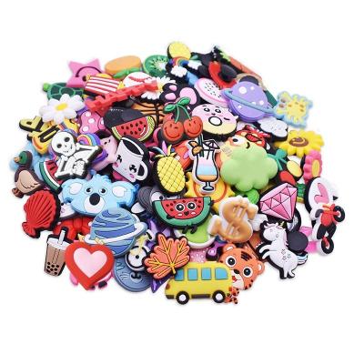 China Running Random Rubber Clog Charm 100pcs PVC Charms Accessories Decorations For Clog Shoes for sale